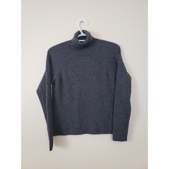 Erdos Pure Cashmere Womens Sweater Size M Heather Gray Turtleneck Long Sleeve - Picture 1 of 5